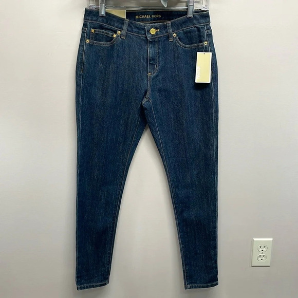 NWT Michael Michael Kors Izzy Skinny Mid Rise Jeans 6P - Picture 1 of 16